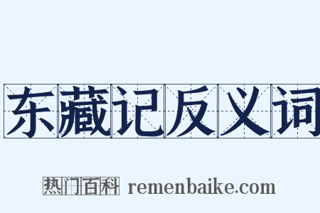 东藏记反义词是什么意思的图片
